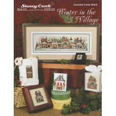 BK418 Stoney Creek Буклет схем для вишивки рахунковим хрестиком - Winter in the Village, папір