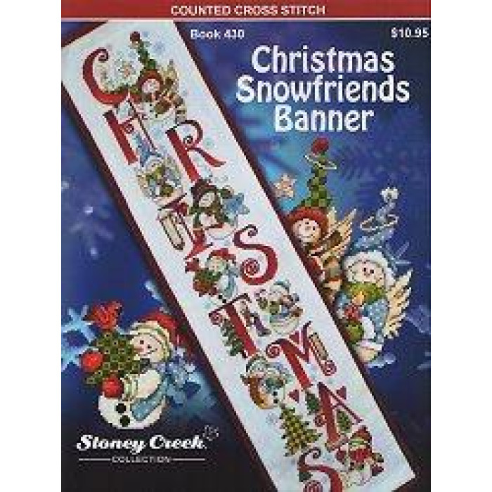 BK430BP Button Pack Комплект ґудзиків - Christmas Snowfriends Banner Stoney Creek