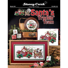 BK440 Stoney Creek Буклет схем для вишивки рахунковим хрестиком - Santa's Truckin' Team, папір