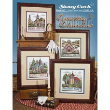 BK457 Stoney Creek Буклет схем для вишивки рахунковим хрестиком - Country Churches, папір
