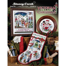 BK470 Stoney Creek Буклет схем для вишивки рахунковим хрестиком - Victorian Village Christmas, папір