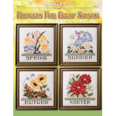 BK476 Stoney Creek Буклет схем для вишивки рахунковим хрестиком - Flowers for Every Season, папір