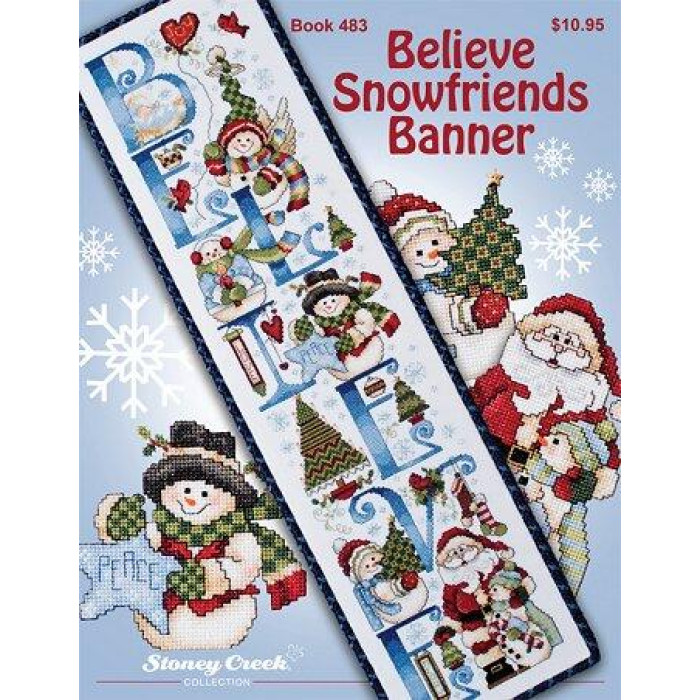 BK483BP Button Pack Комплект ґудзиків - Believe Snowfriends Banner Stoney Creek