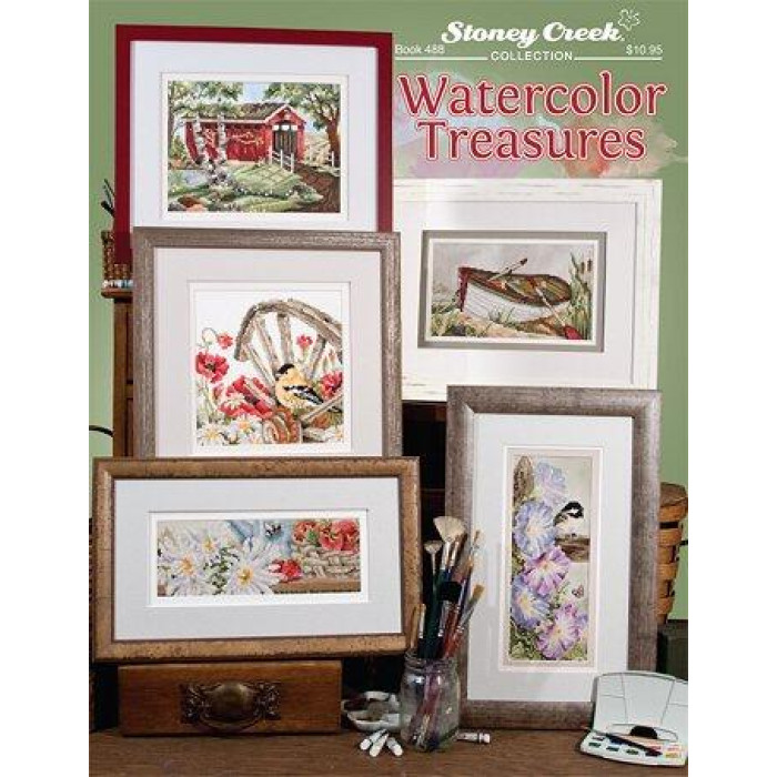 BK488 Stoney Creek Буклет схем для вишивки рахунковим хрестиком - Watercolor Treasures, папір