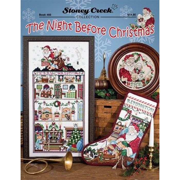 BK493 Stoney Creek Буклет схем для вишивки рахунковим хрестиком - The Night Before Christmas, папір