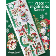 BK494 Stoney Creek Буклет схем для вишивки рахунковим хрестиком - Peace Snowfriends Banner, папір