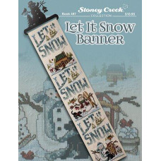 BK497 Stoney Creek Буклет схем для вишивки рахунковим хрестиком - Let It Snow Banner, папір