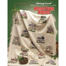 BK524 Stoney Creek Буклет паперових схем для вишивки рахунковим хрестиком - Home Town Afghan