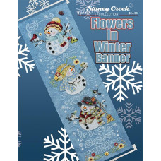BK537 Stoney Creek Буклет схем для вишивки рахунковим хрестиком - Flowers In Winter Banner, папір