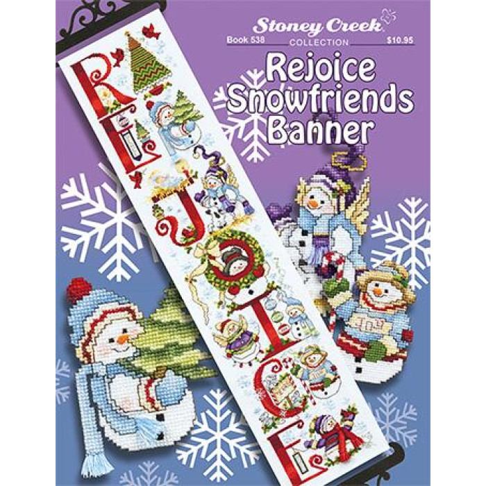 BK538BP Button Pack Комплект ґудзиків - Rejoice Snowfriends Banner Stoney Creek