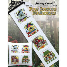 BK539 Stoney Creek Буклет схем для вишивки рахунковим хрестиком - Four Seasons Birdhouses, папір