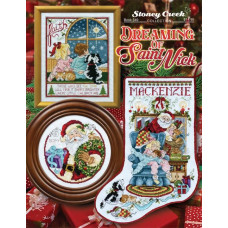 BK549 Stoney Creek Буклет паперових схем для вишивки рахунковим хрестиком - Dreaming Of Saint Nick