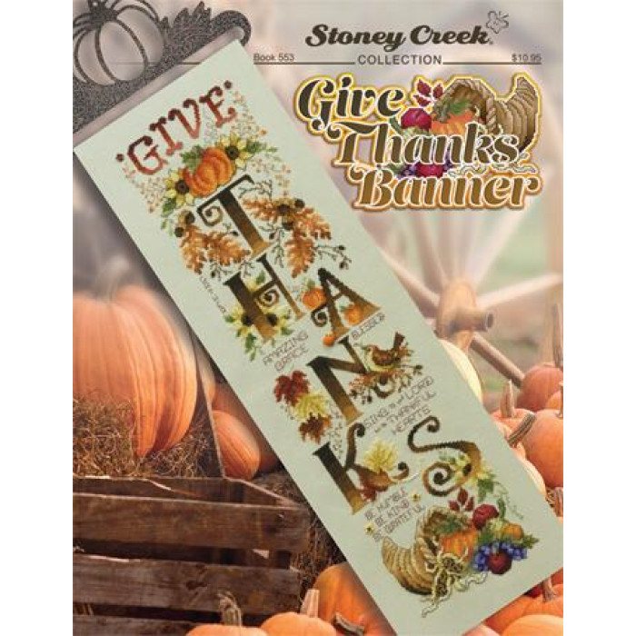 BK553BP Button Pack Комплект ґудзиків - Give Thanks Banner Stoney Creek