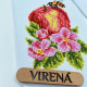 БК_092 Бант на кошик з квітами та яблуком на Спаса. Virena. Схема для вишивання бісером