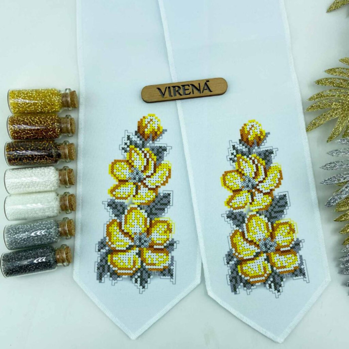 БК_101 Virena Заготовка для вишивки бісером - Пасхальний бант на кошик 11x140 см (габардин)