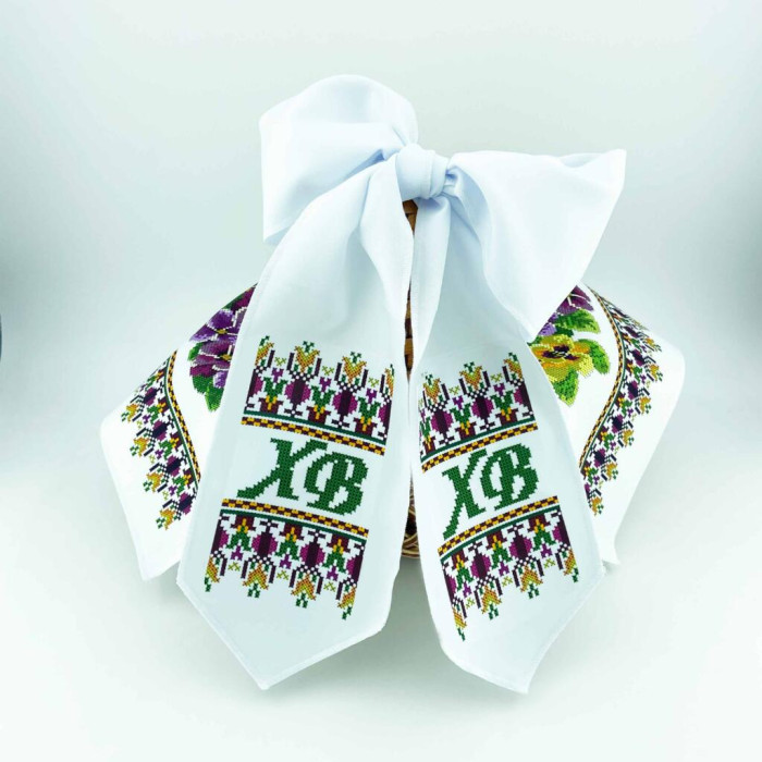 БК_102 Virena Заготовка для вишивки бісером - Пасхальний бант на кошик 11x140 см (габардин)