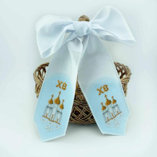 БК_109 Virena Заготовка для вишивки бісером - Великодній бант на кошик 11x140 см (габардин)