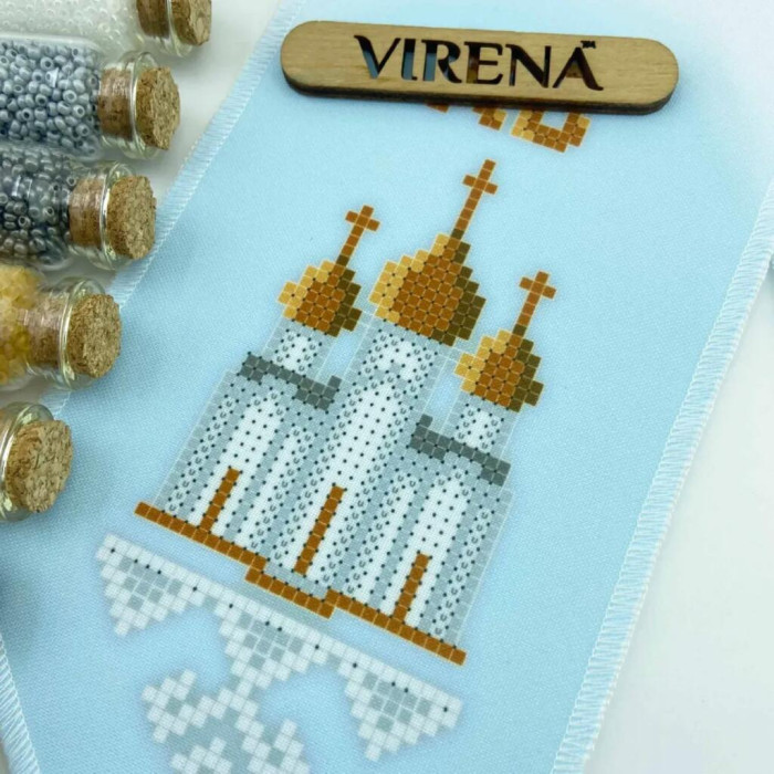 БК_109 Virena Заготовка для вишивки бісером - Великодній бант на кошик 11x140 см (габардин)