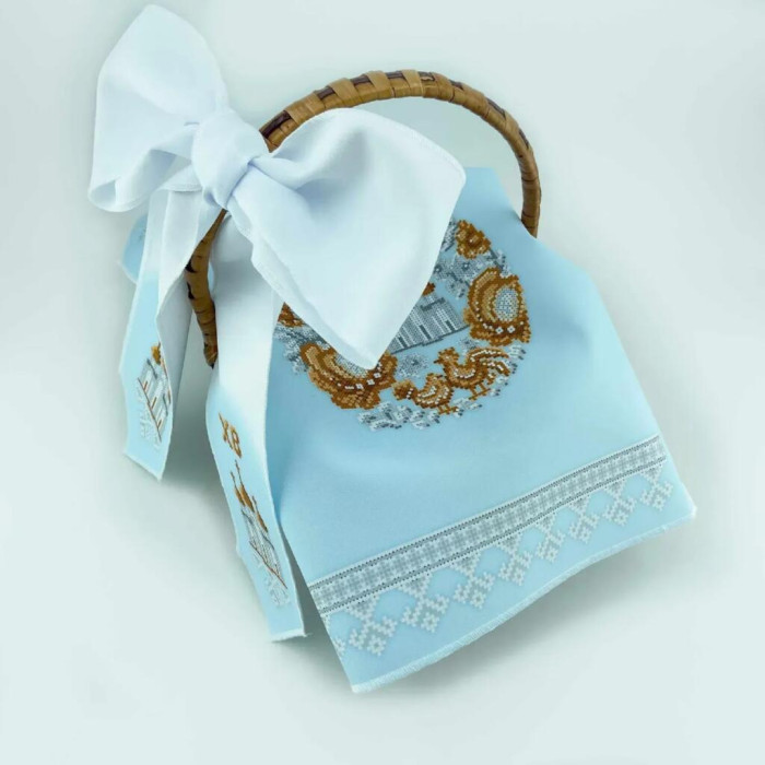 БК_109 Virena Заготовка для вишивки бісером - Великодній бант на кошик 11x140 см (габардин)