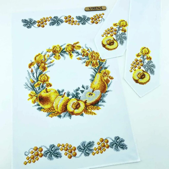 БК_111 Virena Заготовка для вишивки бісером - Бант до Спаса на кошик 11x140 см (габардин)