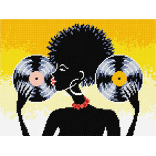 BL56 Чарівниця Набір для вишивки друкованим хрестиком - Меломан 24x32 см (схема на канві)