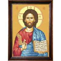 BP22 Чарівниця Набір для вишивки друкованим хрестиком - Ісус Вседержитель 36x50 см (схема на канві)