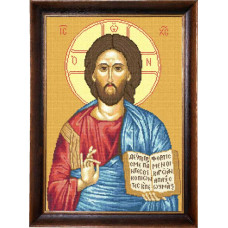 BP22 Чарівниця Набір для вишивки друкованим хрестиком - Ісус Вседержитель 36x50 см (схема на канві)