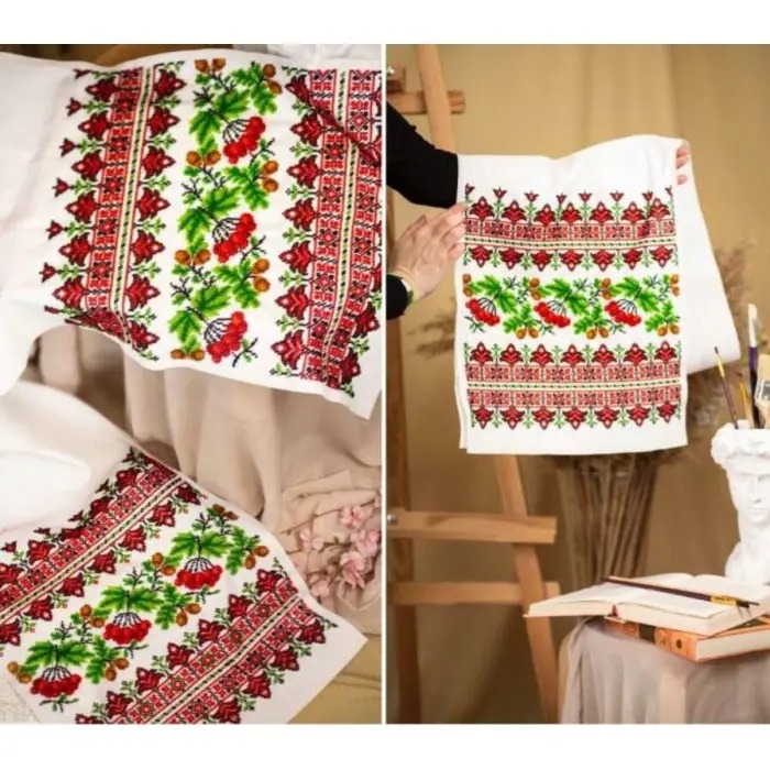 БР-006 Магія канви Набір для вишивки бісером - Рушник-оберіг Жіноча сила 35x175 см (схема на габардині)