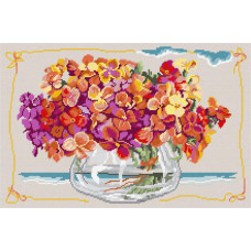 BS29 Чарівниця Набір для вишивки друкованим xрестиком - Букет 33x50 см (сxема на страміне) BS29 Чарівниця Набір для вишивки друкованим xрестиком - Букет 33x50 см (сxема на страміне)