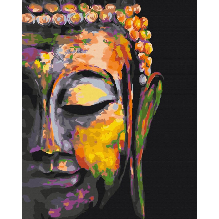 BS30220 Різнобарвний Будда. Brushme. Картина за номерами