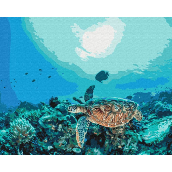 BS51438 Черепаха в кораловому рифі. Brushme. Картина за номерами