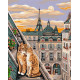 BS51773 Котяча ніжність в Парижі. Brushme. Картина за номерами
