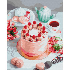 BS52633 Рожевий десерт. Brushme. Картина за номерами