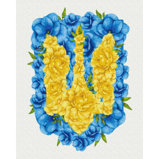BS53146 Квітучий герб ©Svetlana Drab. Brushme. Картина за номерами