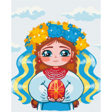 BS53155 Маленька україночка ©Ольга Бородай. Brushme. Картина за номерами