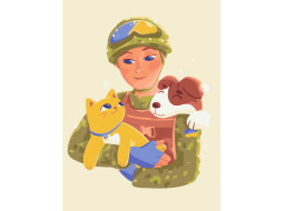 BS53158 В надійних руках ©Олена Майхрич. Brushme. Картина за номерами