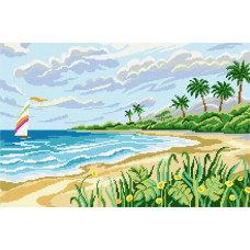 BS59 Чарівниця Набір для вишивки друкованим xрестиком - Море 33x50 см (сxема на страміне) BS59 Чарівниця Набір для вишивки друкованим xрестиком - Море 33x50 см (сxема на страміне)