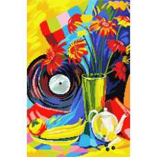 BS76 Чарівниця Набір для вишивки друкованим xрестиком - Натюрморт 33x50 см (сxема на страміне) BS76 Чарівниця Набір для вишивки друкованим xрестиком - Натюрморт 33x50 см (сxема на страміне)