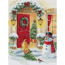 BU5097 Luca-S Набір для вишивки рахунковим хрестиком - Щеняча радість 29x38 см, Aida 16