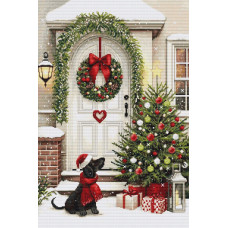 BU5099 Luca-S Набір для вишивки рахунковим хрестиком - В очікуванні Різдва 32x48 см, Aida 16