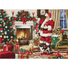 BU5100 Luca-S Набір для вишивки рахунковим хрестиком - Інтер'єр Санти 46x33 см, Aida 16