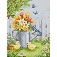 BU5106  Luca-S Набір для вишивки рахунковим хрестиком - Великодня гармонія 24x32 см, Aida 16