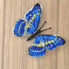 BUT-10 Метелик Morpho Cypris 14х11,5 см. ArtInspirate. Набір для вишивки хрестиком на пластиковій канві