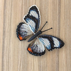 BUT-11 Метелик Hypolimnas usambara 14х10,5 см. ArtInspirate. Набір для вишивки хрестиком на пластиковій канві