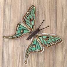 BUT-16 Метелик Graellsia Isabellae 14х13,5 см. ArtInspirate. Набір для вишивки хрестиком на пластиковій канві
