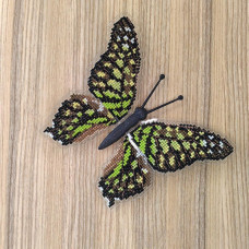BUT-23 Метелик Graphium agamemnon 14х12 см. ArtInspirate. Набір для вишивки хрестиком на пластиковій канві