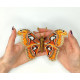 BUT-33 Метелик Atlas moth (Attacus atlas) 14х11,5 см. ArtInspirate. Набір для вишивки хрестиком на пластиковій канві