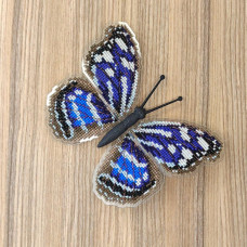 BUT-55 Метелик Myscelia cyaniris 14х11,5 см. ArtInspirate. Набір для вишивки хрестиком на пластиковій канві
