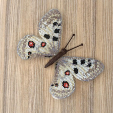 BUT-59 Метелик Parnassius apollo 14х11 см. ArtInspirate. Набір для вишивки хрестиком на пластиковій канві