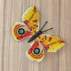 BUT-60 Метелик Automeris io 14х11,5 см. ArtInspirate. Набір для вишивки хрестиком на пластиковій канві